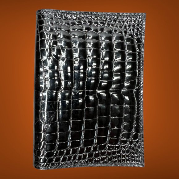 Hermes NIB GM Agenda Cover Black Alligator Mississippiensis Lisse - Picture 6 of 8